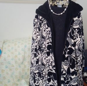 Black lightweight sweater with jacket.